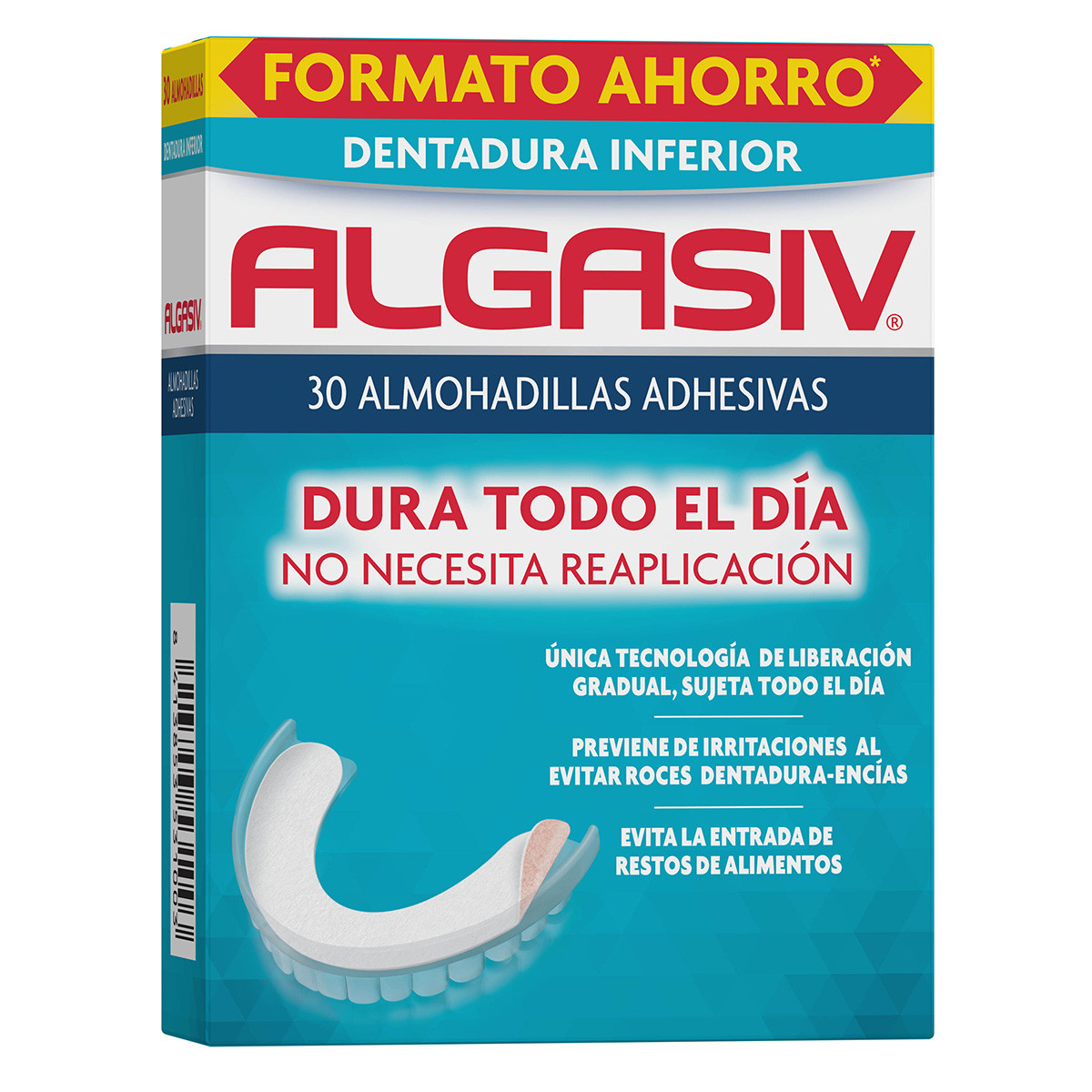 Algasiv almohadillas adhesivas dentadura inferior 30uds