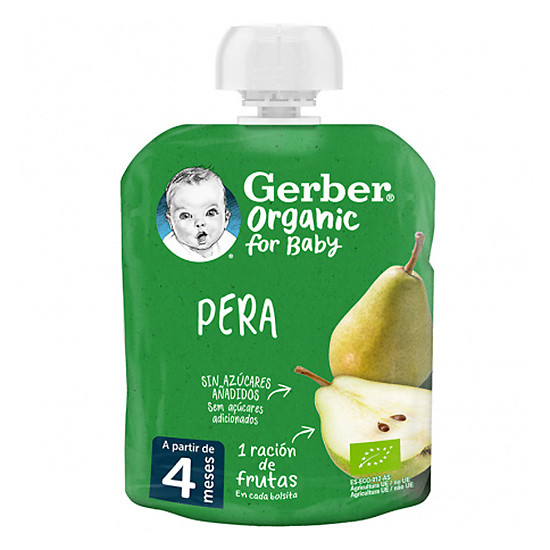 Nestle gerber pouch organic pera 90gr