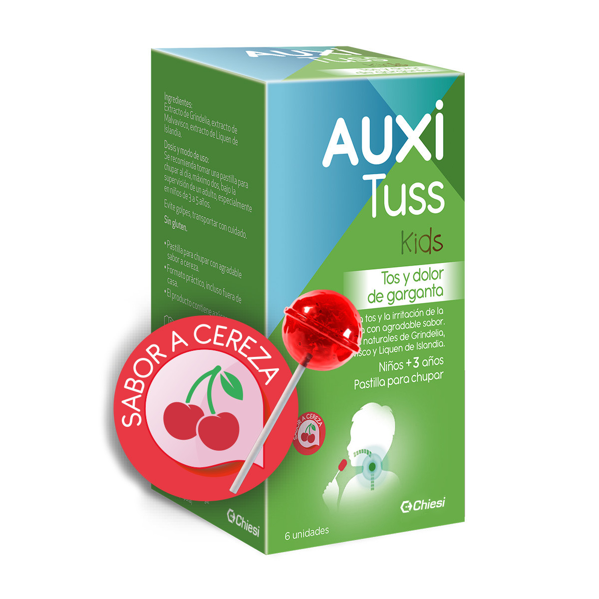 Auxituss Kids 6 pastillas para chupar